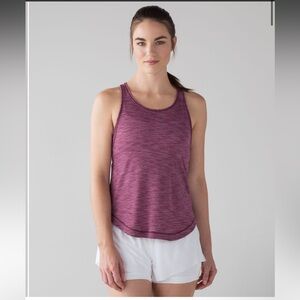 Lululemon Lightweight Long Distance Tank size 6 in Heathered Marvel